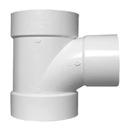 Charlotte Pipe And Foundry 112 DWV Sanitary Tee PVC 00400 0800HA